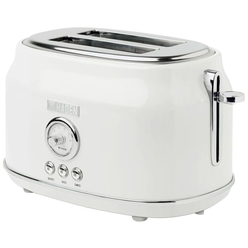 HADEN Dorset 2-Slice Toaster, Ivory & Chrome - 75074